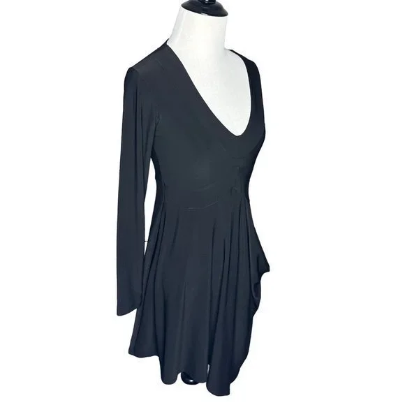 Sympli The‎ Best Black Long Sleeve Midi Dress Size 2 - Picture 4 of 5
